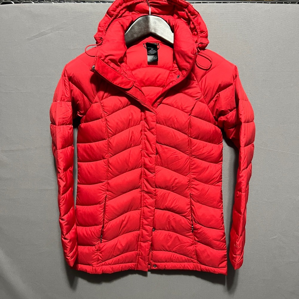 The North Face Gotham 600 Fill Down Hooded Puffer Parka Jacket Red Womens Small